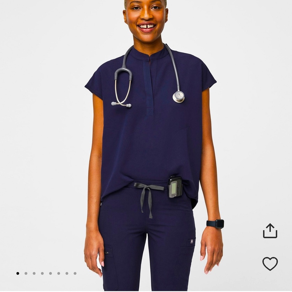 SOLD! Figs Navy Rafaela oversized scrub top